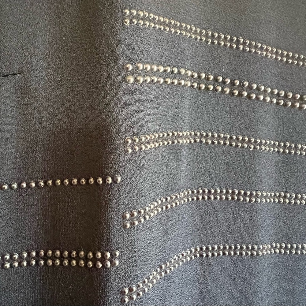 ALC sleeveless beaded round hem black mini dress size 8 excellent condition - Picture 14 of 15